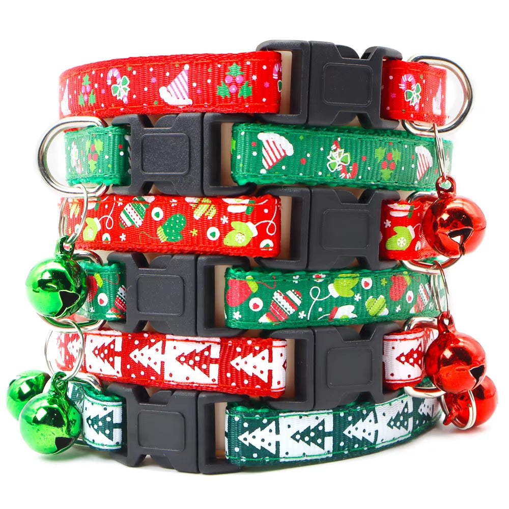 100Pcs Dog Christmas Collar Match Id Tag