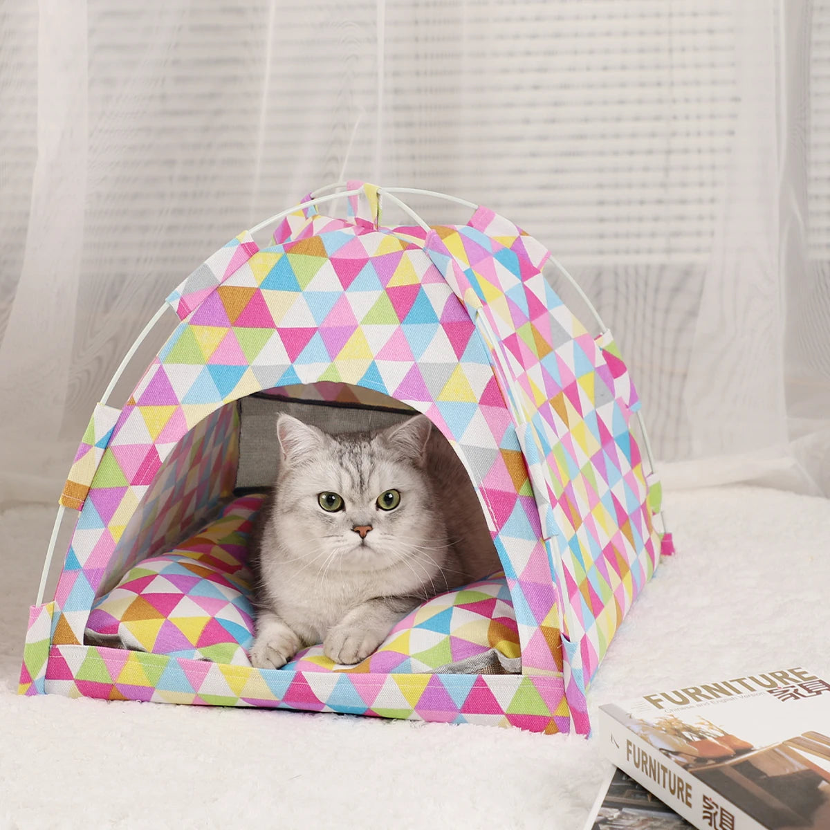 cozy clamshell pet tent bed warm winter shelter