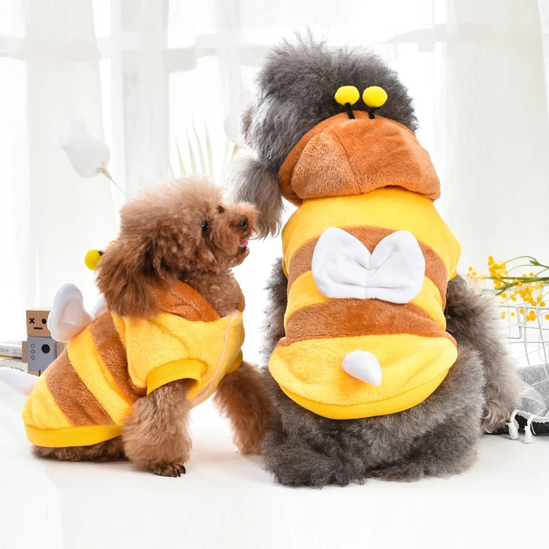 yellow bee dog costume jacket