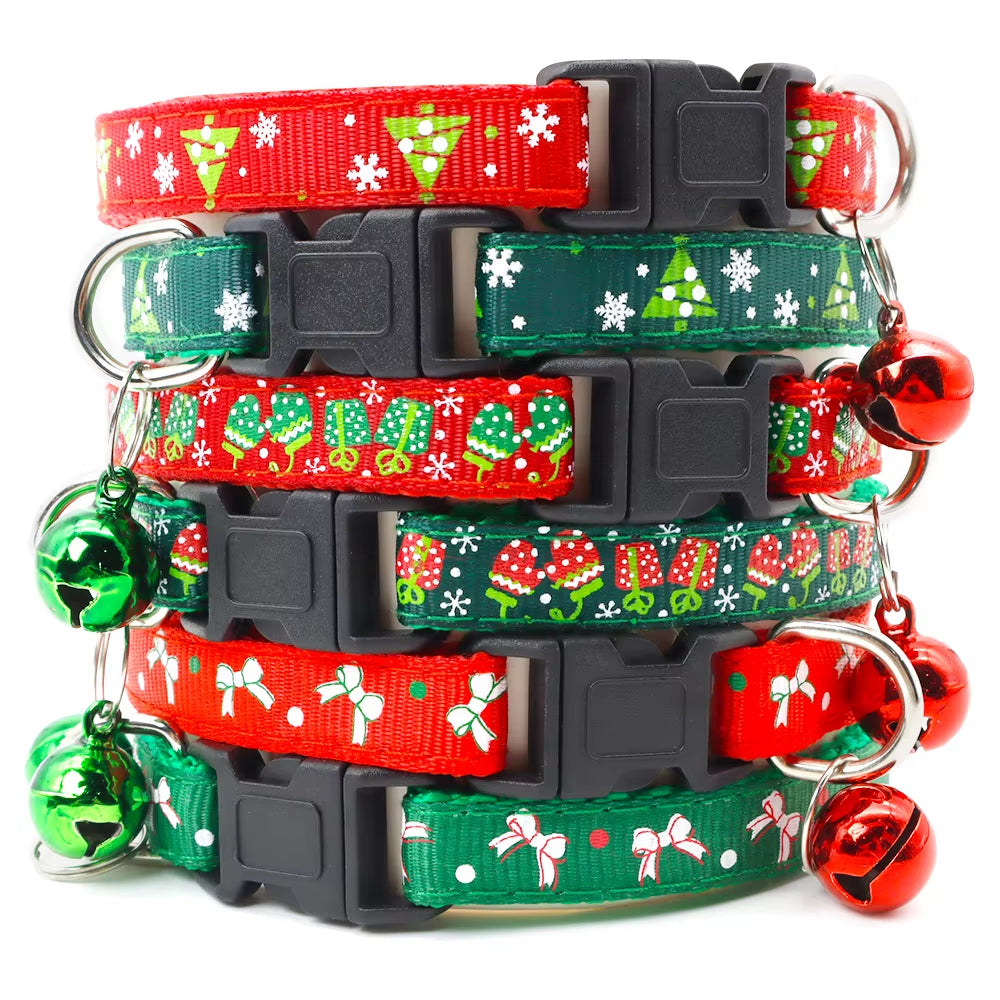 100Pcs Dog Christmas Collar Match Id Tag