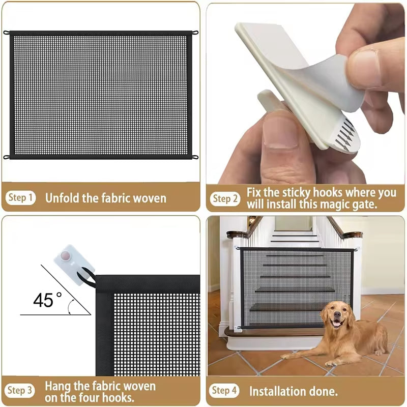 Adjustable Folding Dog Safety Gate