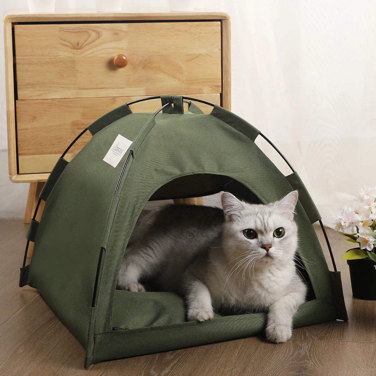 cozy clamshell pet tent bed warm winter shelter