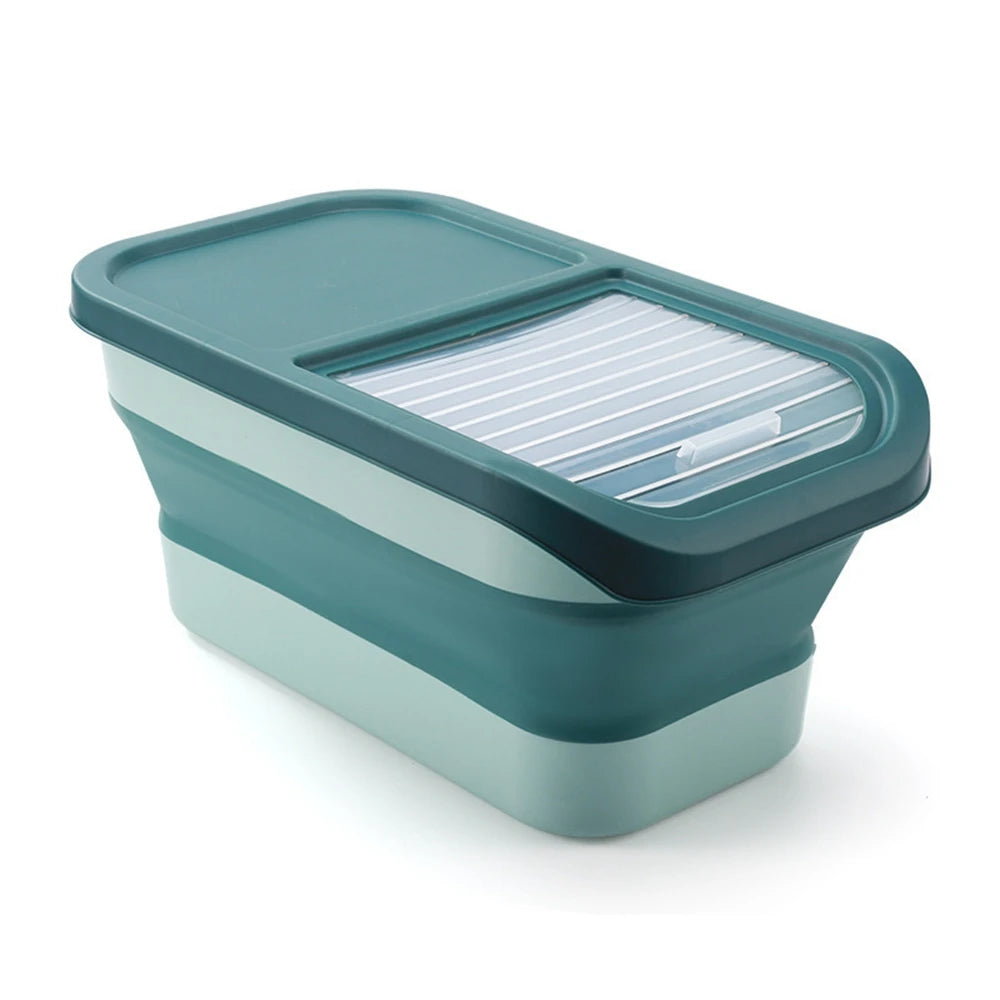 13/33LB Collapsible Cat Dog Food Storage Container Dry Cat Food Box with Lids Airtight Sealing Kitchen Grain Rice Storage Boxes