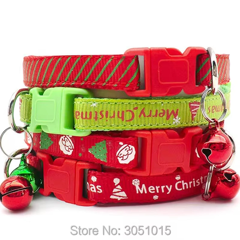 100Pcs Dog Christmas Collar Match Id Tag