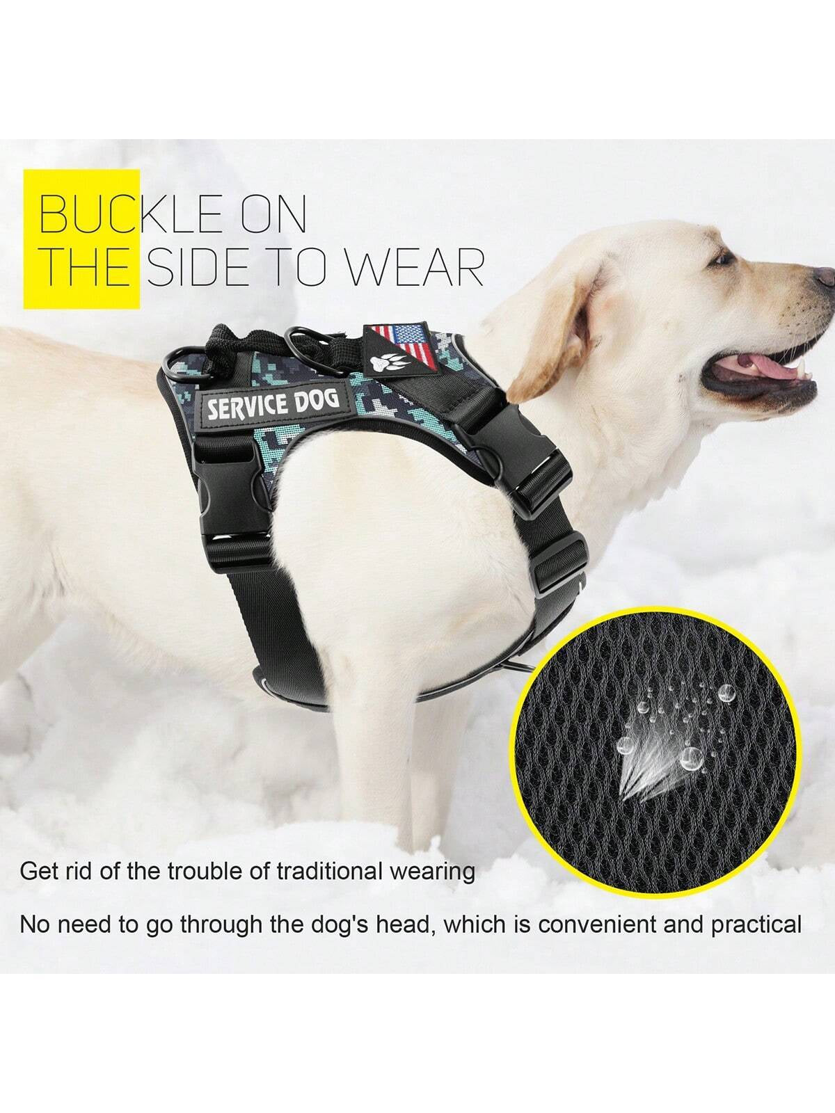 1Pc Anti-Shock Night Vision Reflective Vest Style Pet Harness Backpack for Dogs