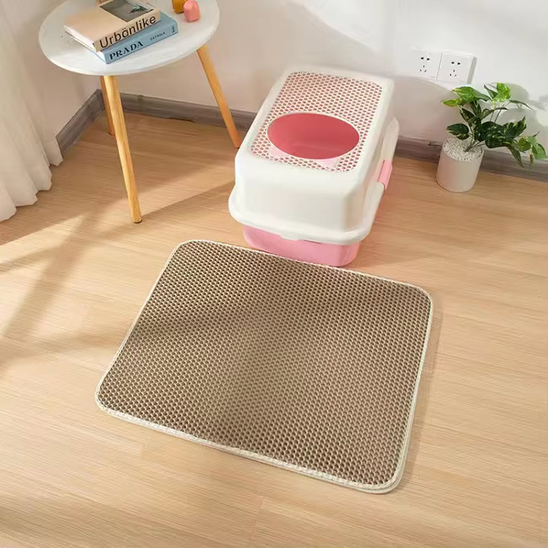 double layer waterproof cat litter mat