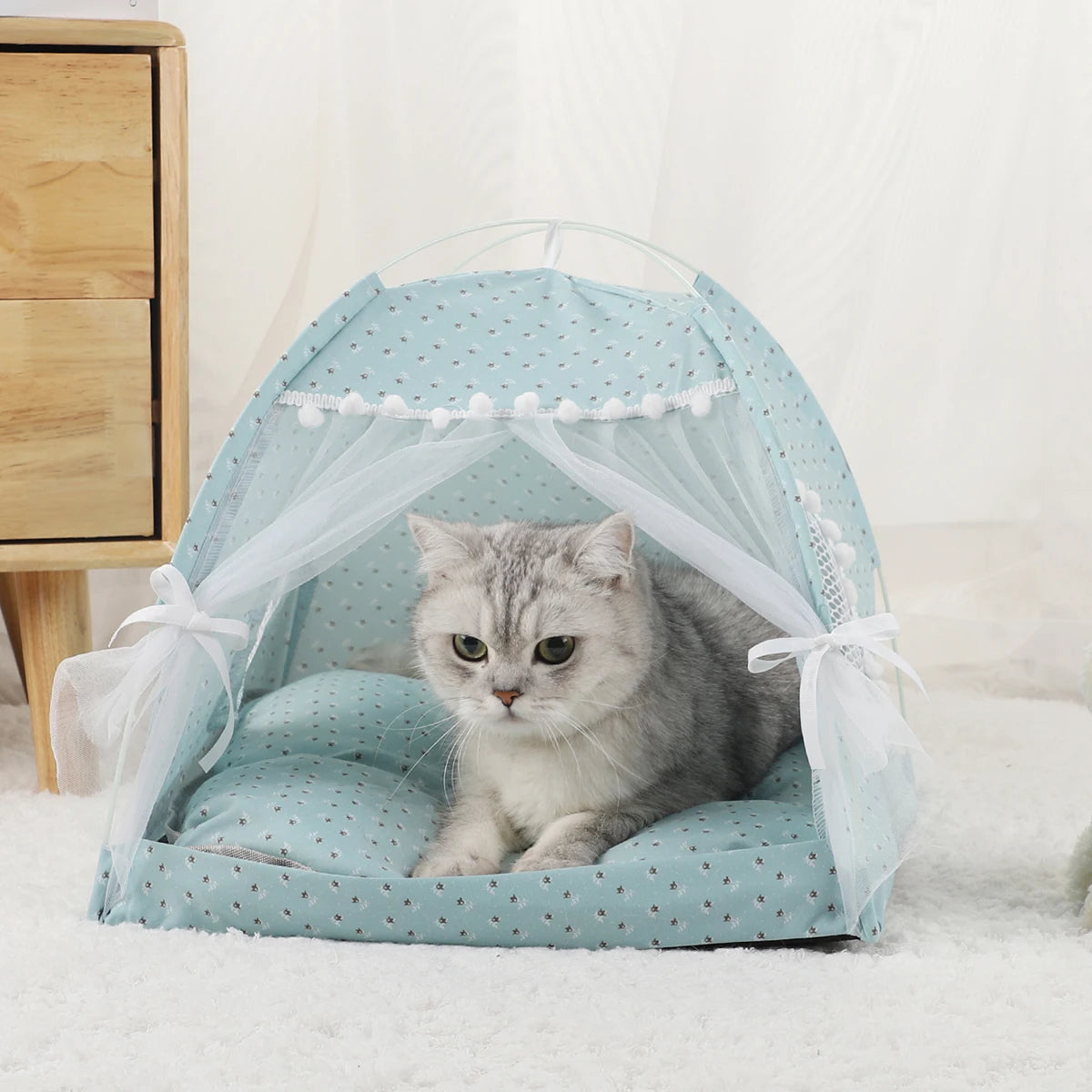 cozy clamshell pet tent bed warm winter shelter