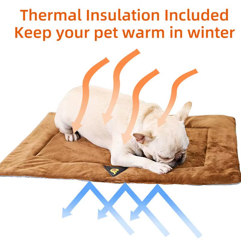 Self Heating Pet Bed Comfortable Flannel Dog Mat Elderly Pets Cat Warmer Winter Thermal Supplies Waterproof Warming Pad