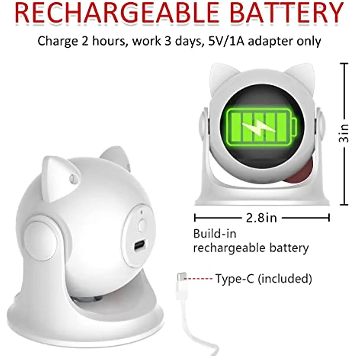 Rechargeable Motion-Activated Laser Toy