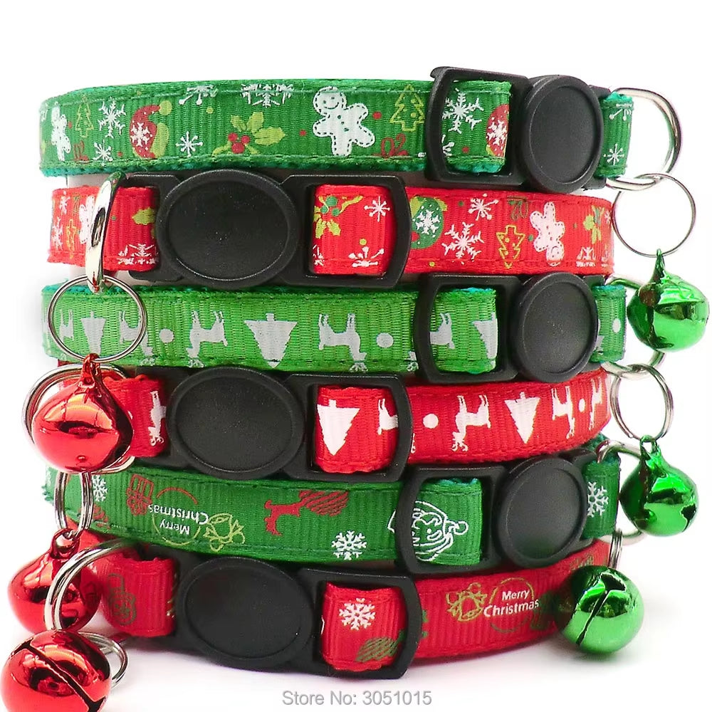 100Pcs Dog Christmas Collar Match Id Tag