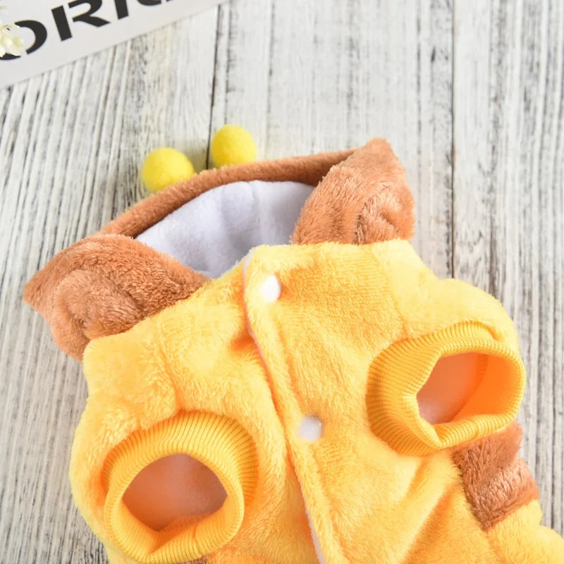 yellow bee dog costume jacket