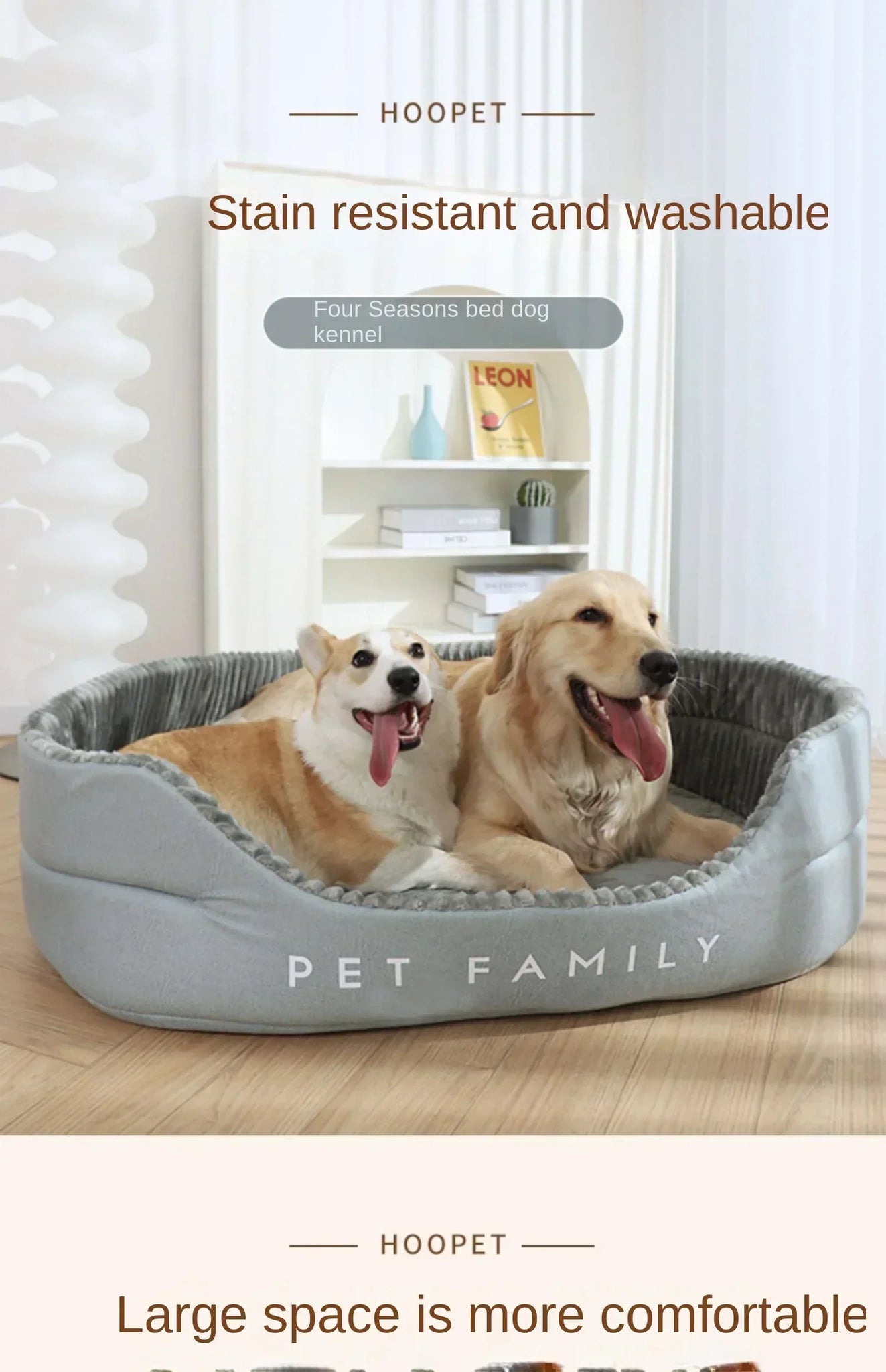 cozy comfort dual-sided pet bed 