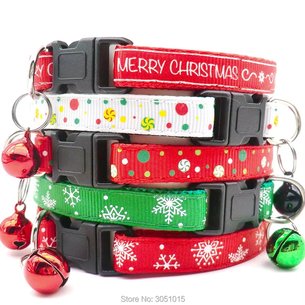 100Pcs Dog Christmas Collar Match Id Tag