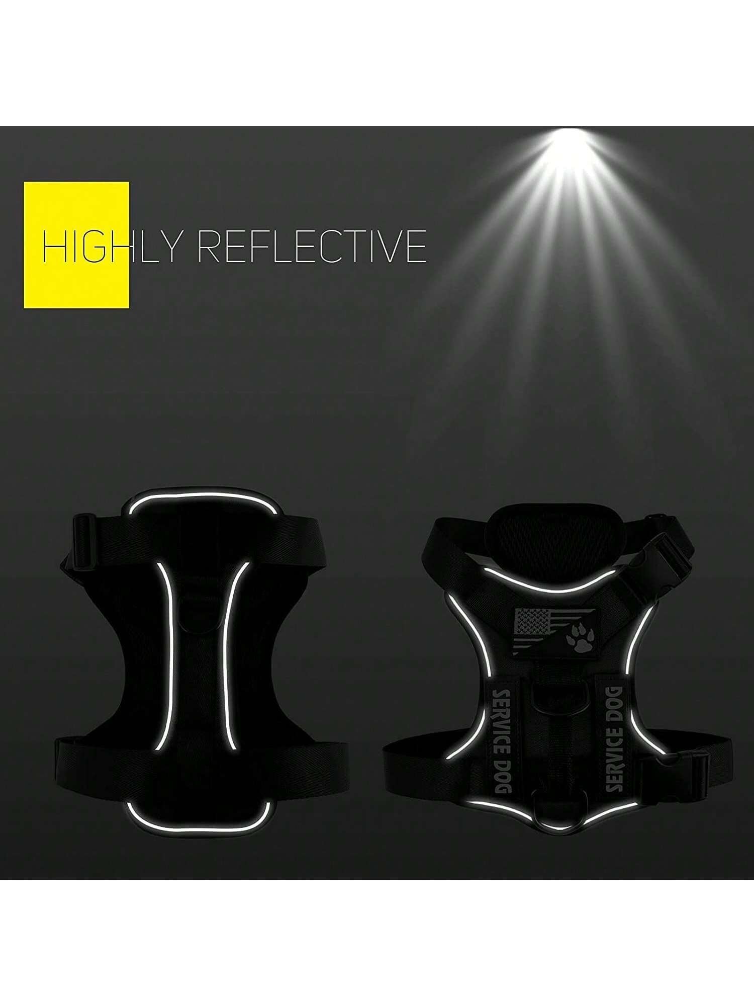 1Pc Anti-Shock Night Vision Reflective Vest Style Pet Harness Backpack for Dogs