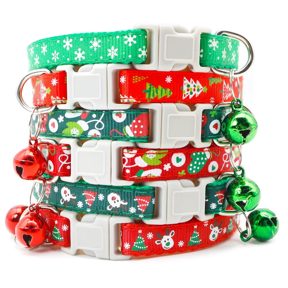 100Pcs Dog Christmas Collar Match Id Tag