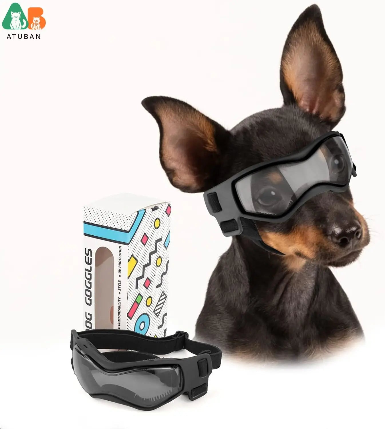 Dog Goggles Small Breed, Dog Sunglasses for Small Breed UV Protection Eyewear for Small Dog Outdoor Riding Driving,Small