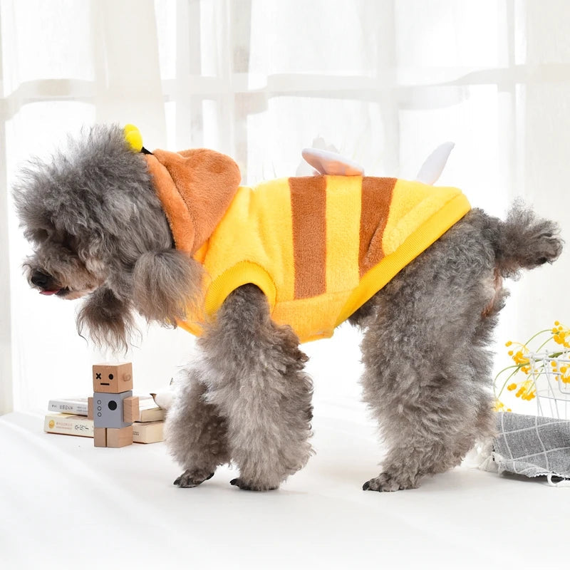 yellow bee dog costume jacket