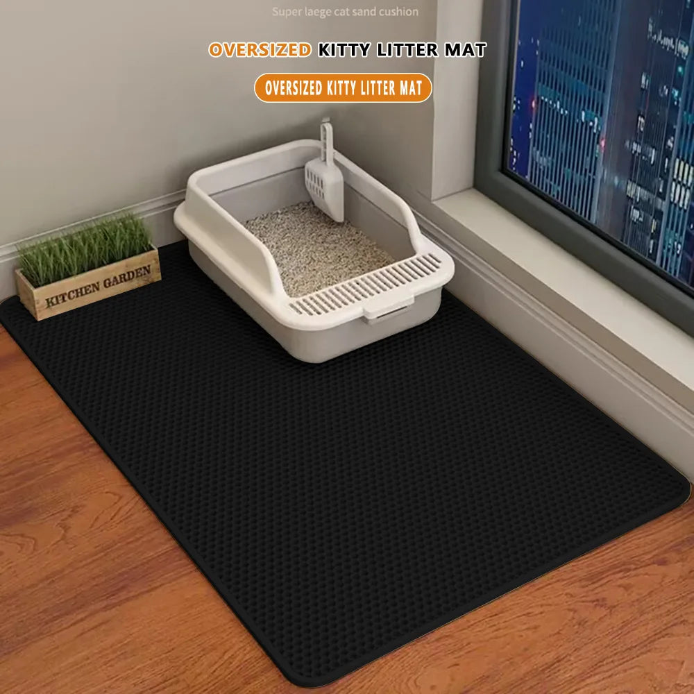 Large EVA Double Layer Cat Litter Pad Waterproof Non-Slip Sand Basin Filter Kitten Dog Washable Easy Cleaning Pet Accessories