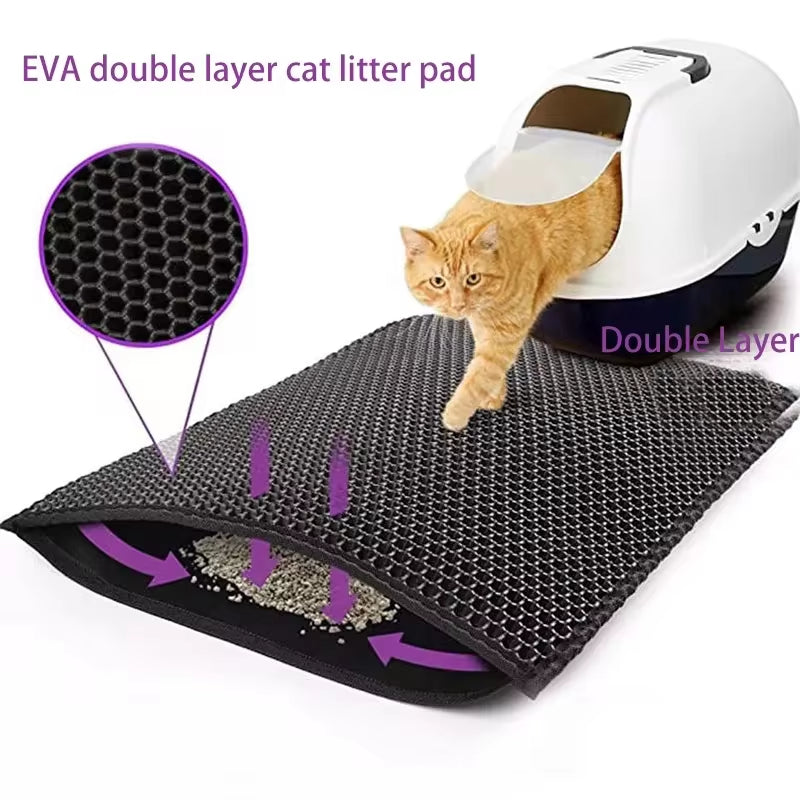 double layer waterproof cat litter mat