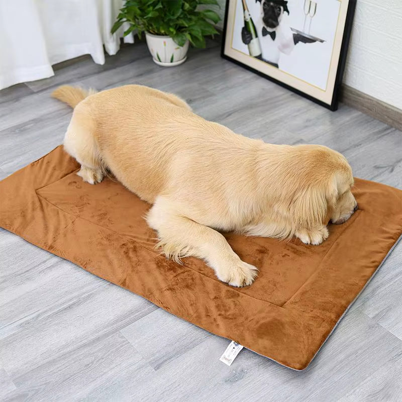 Self Heating Pet Bed Comfortable Flannel Dog Mat Elderly Pets Cat Warmer Winter Thermal Supplies Waterproof Warming Pad