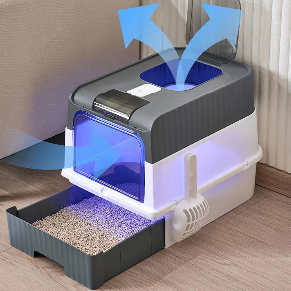 Cat Litter Box with UVC Ultraviolet Function