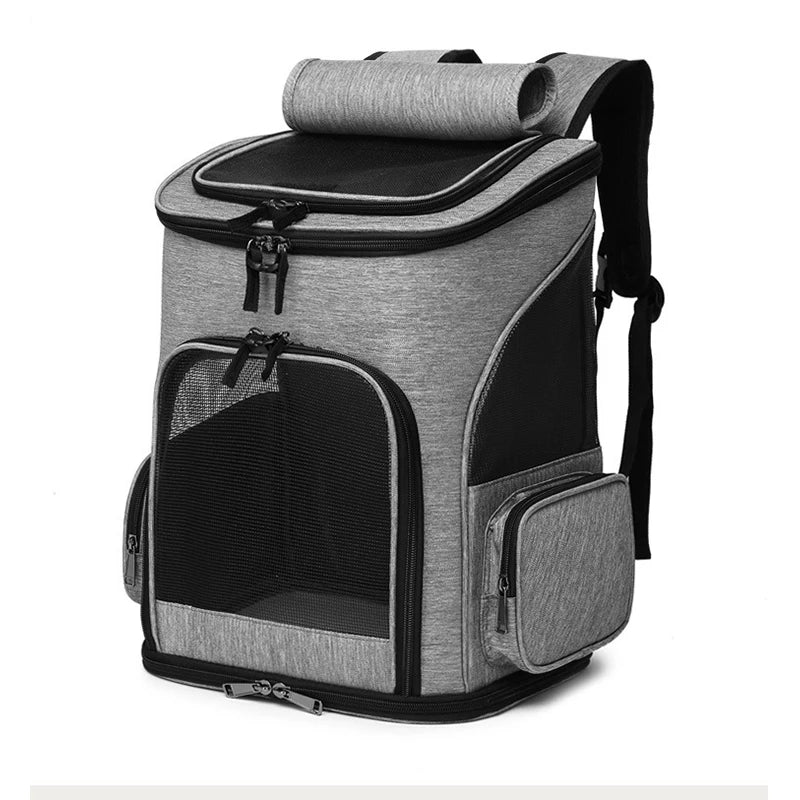 Expandable Pet Travel Trolley Backpack – Adjustable Carrier for Cats and Dogs