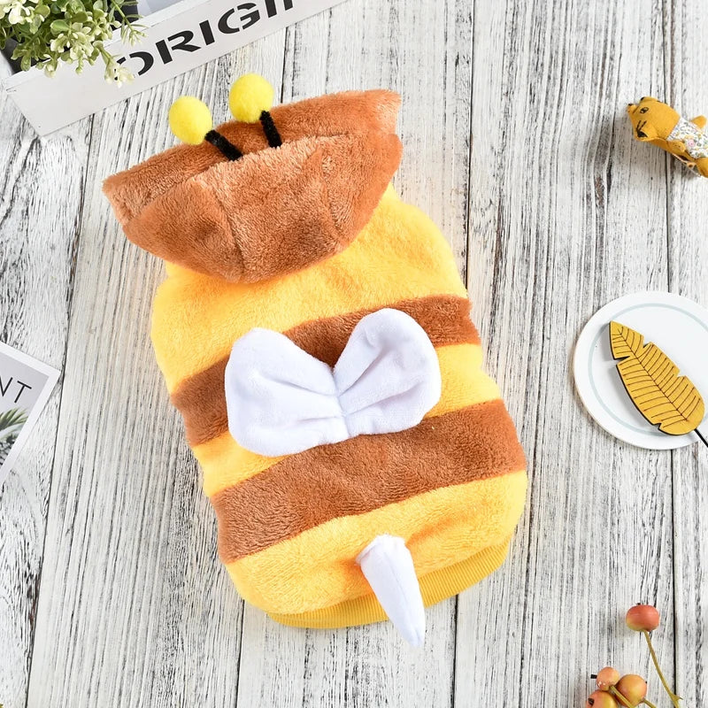 yellow bee dog costume jacket