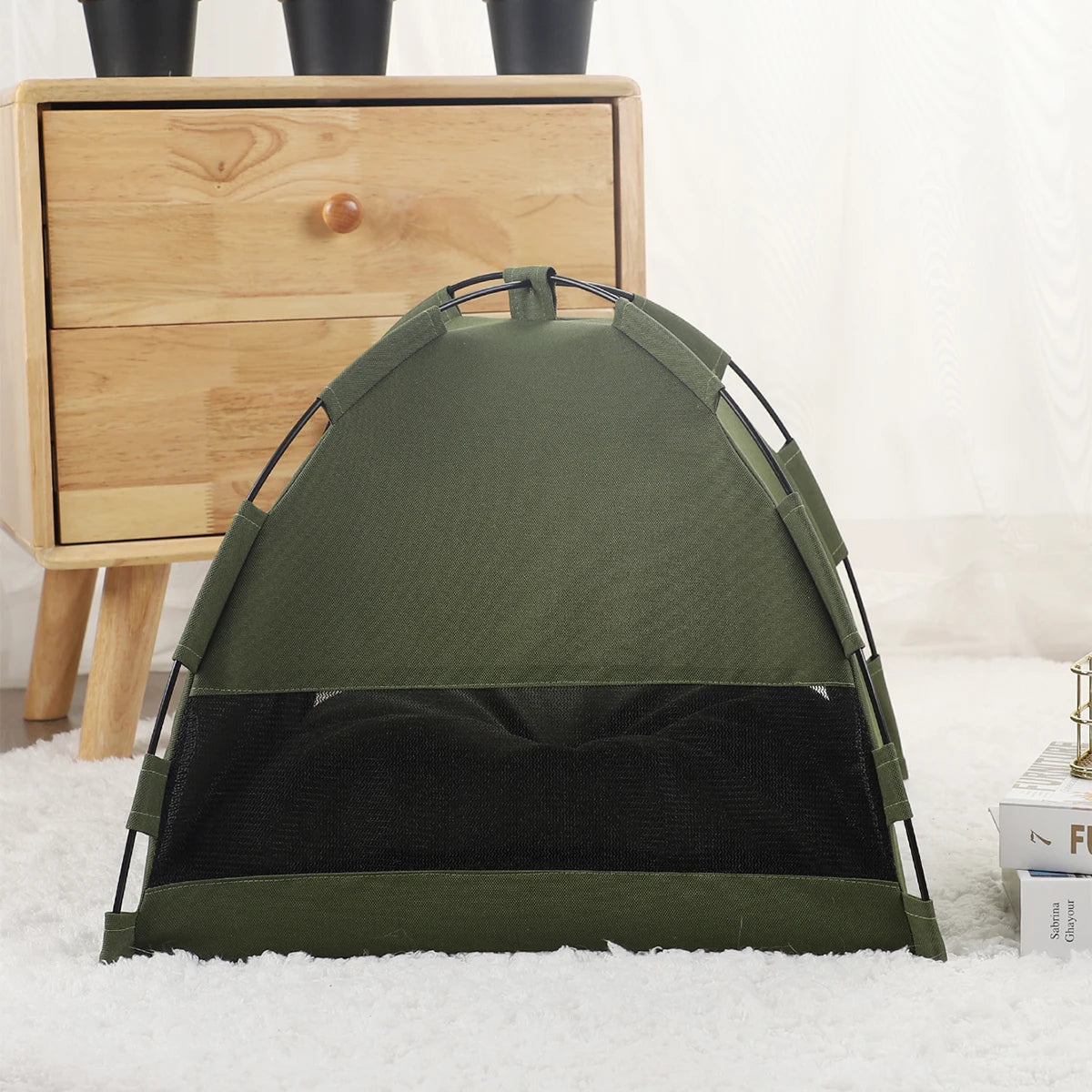 cozy clamshell pet tent bed warm winter shelter