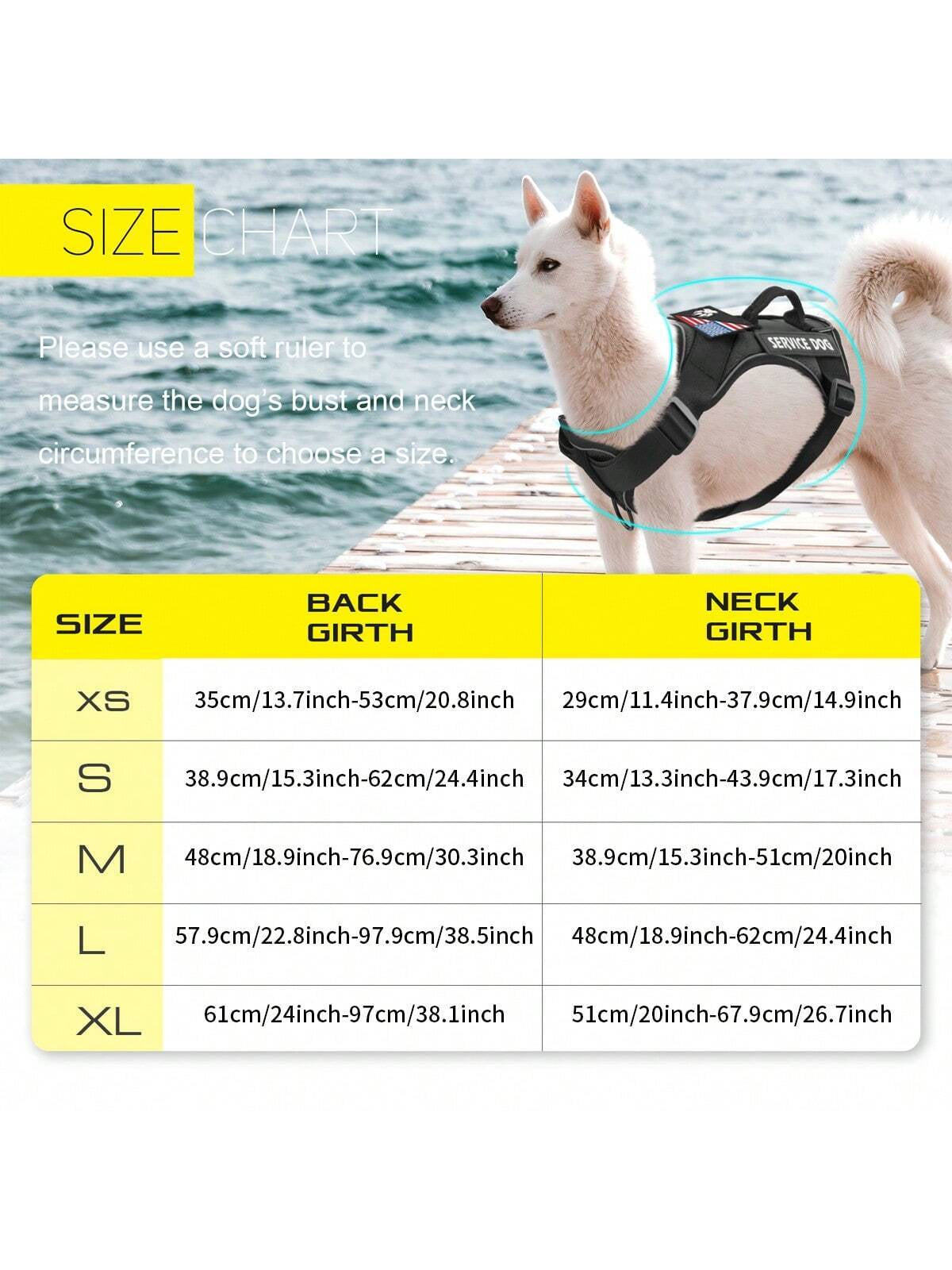 1Pc Anti-Shock Night Vision Reflective Vest Style Pet Harness Backpack for Dogs