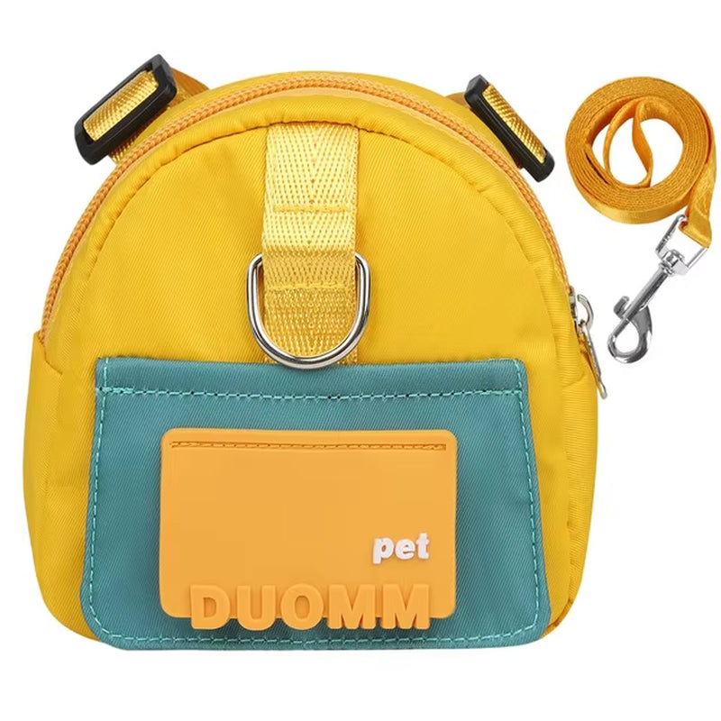 Waterproof Pet Backpack for Dogs Puppy Bag with Harness Collar Outdoor Travel Dog Snacks Backpack French Bulldog Dog Accessories