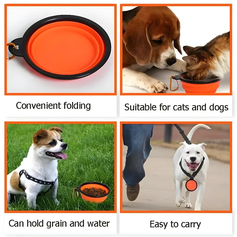 collapsible silicone dog bowl