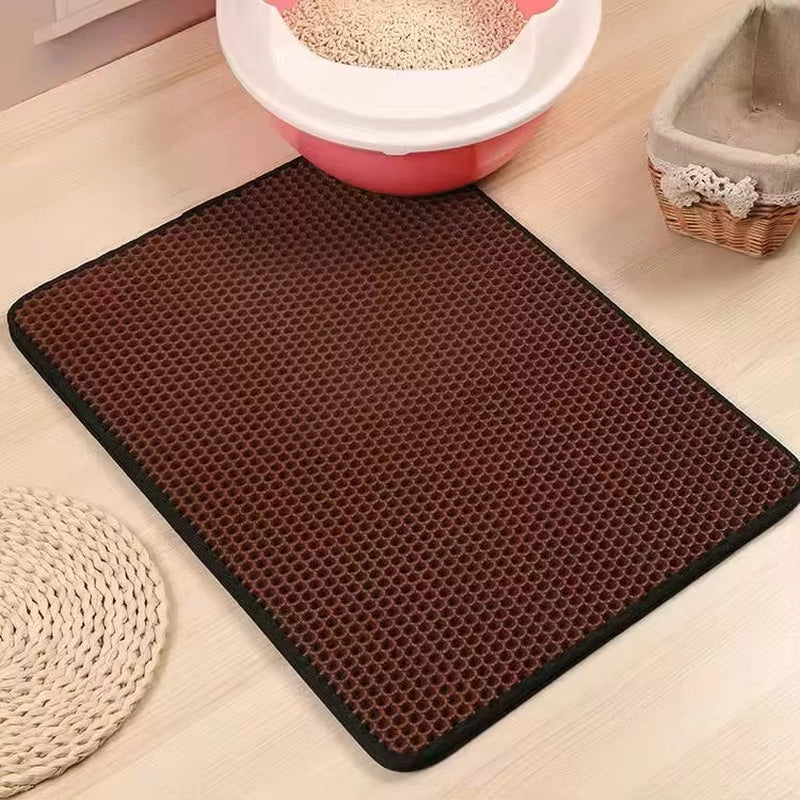 double layer waterproof cat litter mat