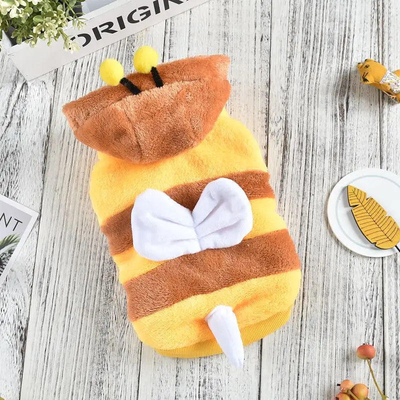 yellow bee dog costume jacket