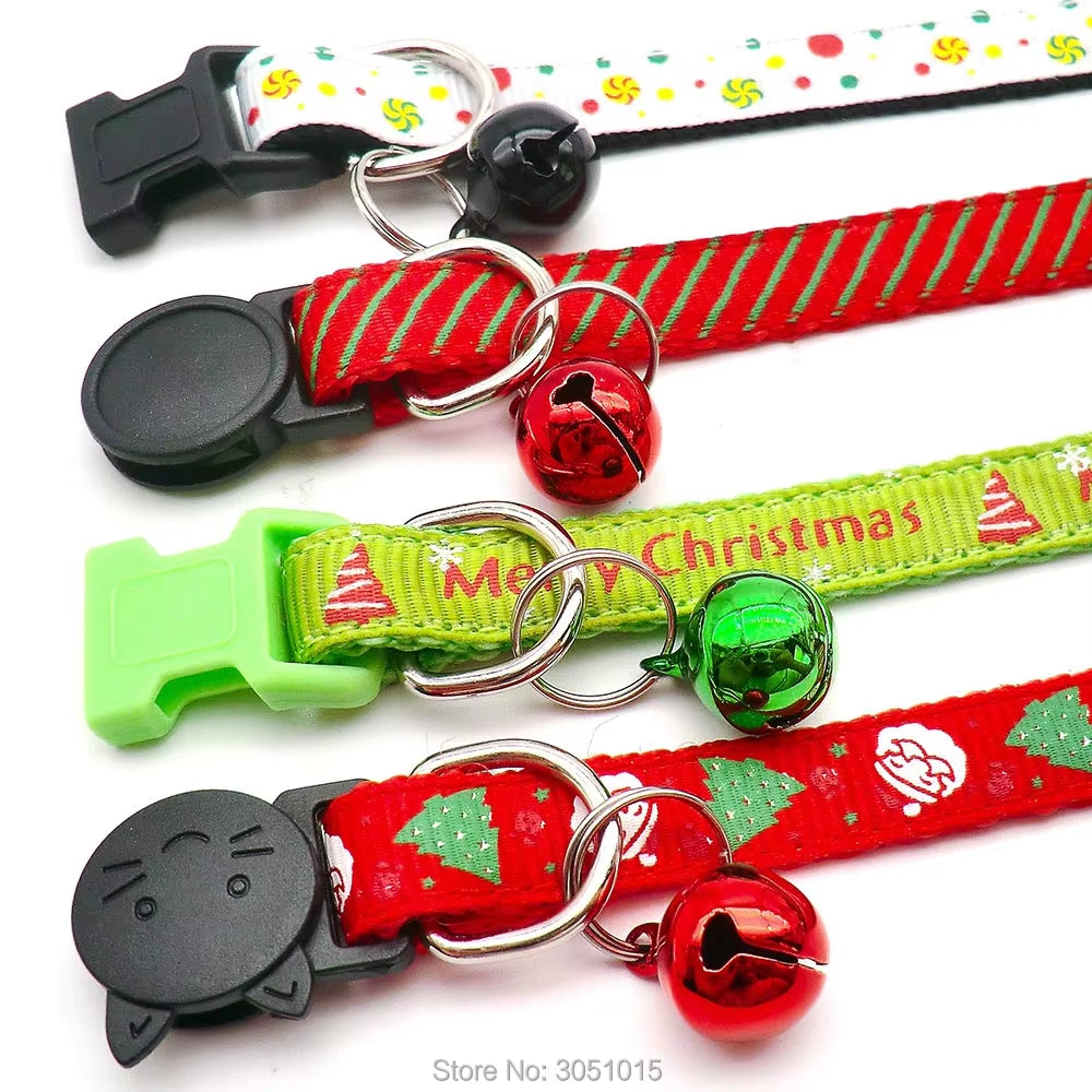 100Pcs Dog Christmas Collar Match Id Tag