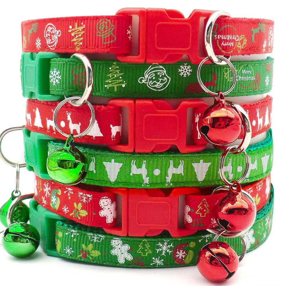 100Pcs Dog Christmas Collar Match Id Tag