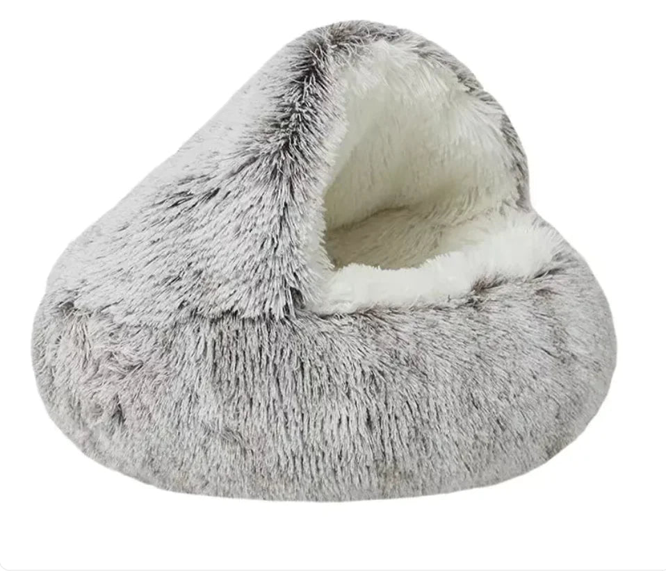 cozy semi closed pet bed designed