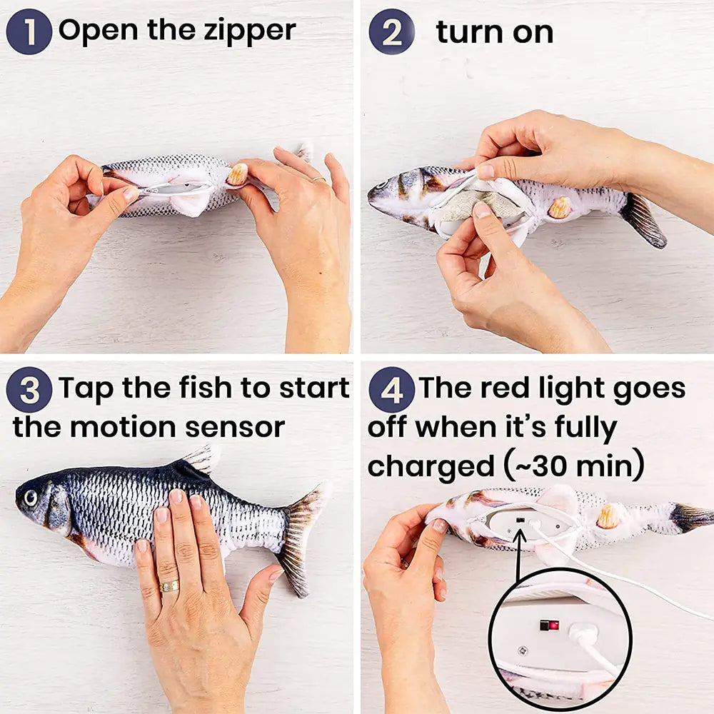 Interactive Floppy Fish Toy